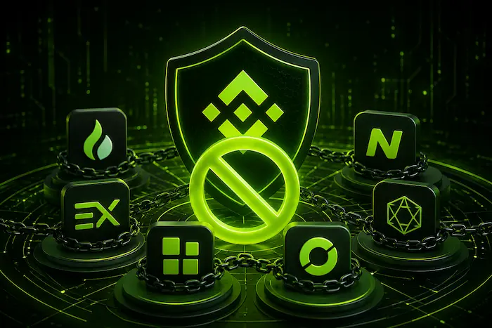 Binance Blocks HTX, EXMO and Nine Crypto Platforms Over Compliance Rules