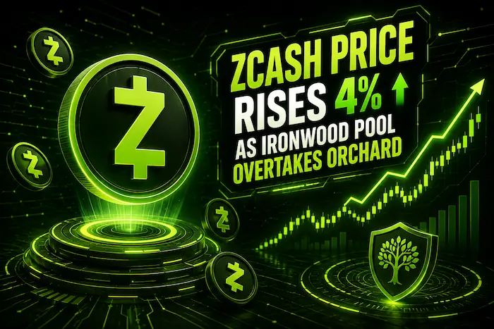 Zcash Price Rises 4% as Ironwood Pool Overtakes Orchard
